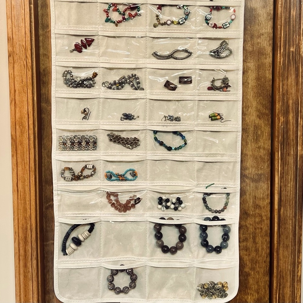 Bracelets Earrings Organizer Bundle Hanging Jewelry Organizer INCLUDED‎ 2-Sided